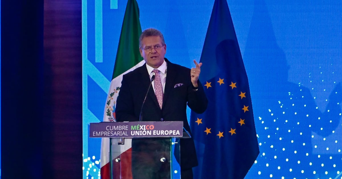 Maroš Šefčovič, comisario de la UE, encabezo la cumbre empresarial con Mexico.