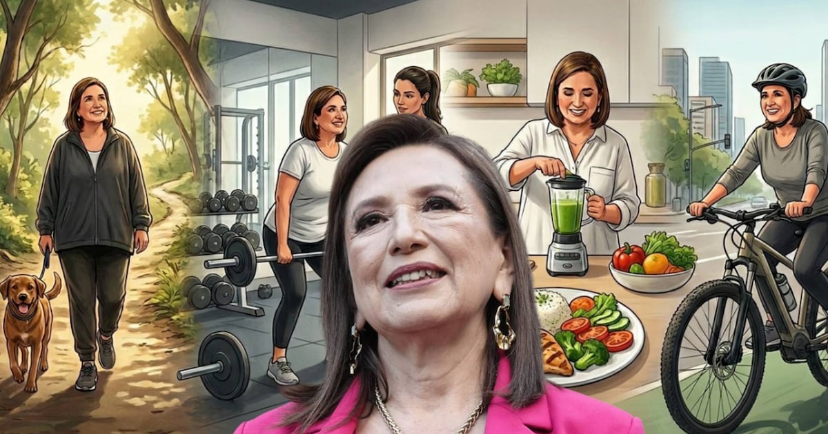 Xóchitl Gálvez hace ejercicio para ser una persona funcional. (Fotos: IA Gemini, Cuartoscuro.com / Camila Ayala Benabib).