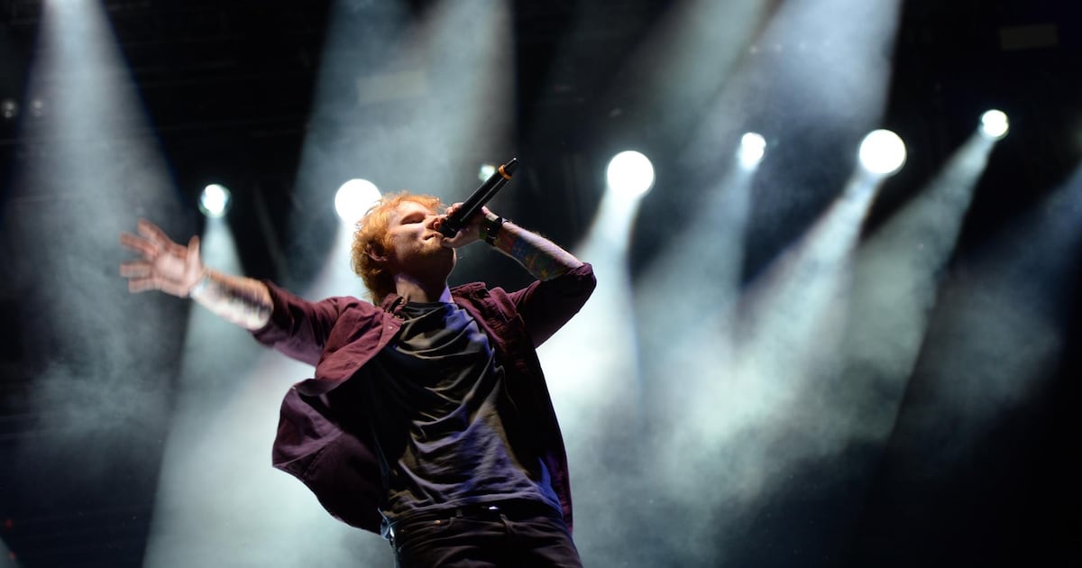 El rapero exhibió una bandera de Palestina durante un concierto de Ed Sheeran en Nueva Jersey. (EFE)