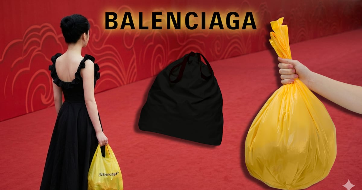 En redes se viralizó una bolsa amarilla de plástico, presuntamente de Balenciaga. Esta es la verdad.