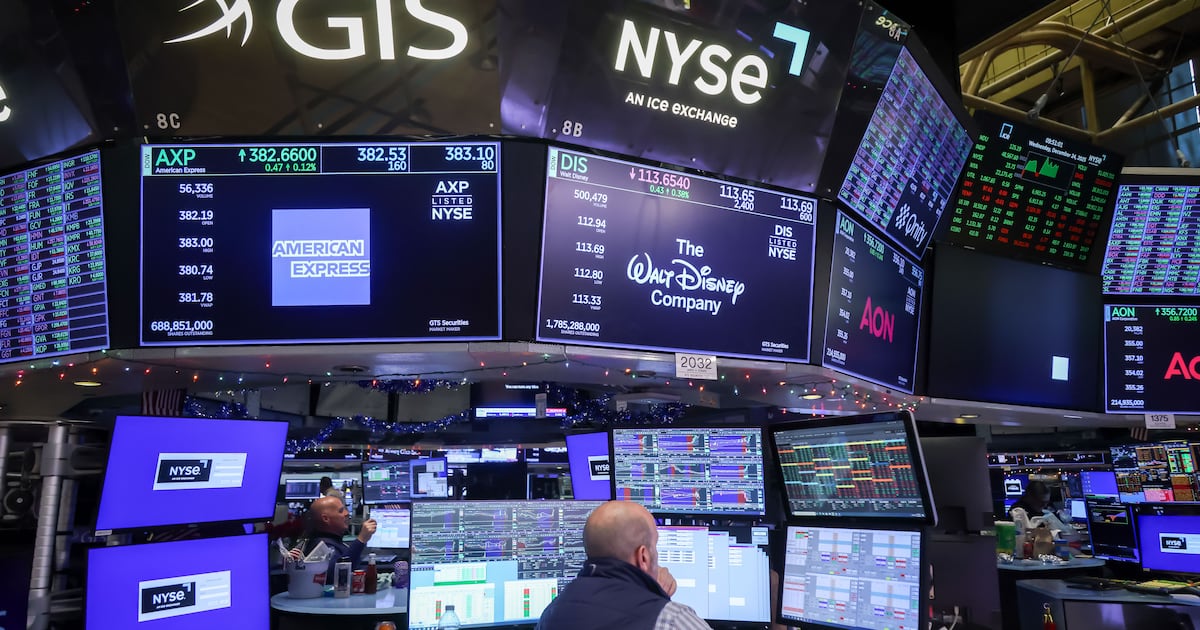 Asi opera Wall Street este miercoles 7 de enero. (Bloomberg).