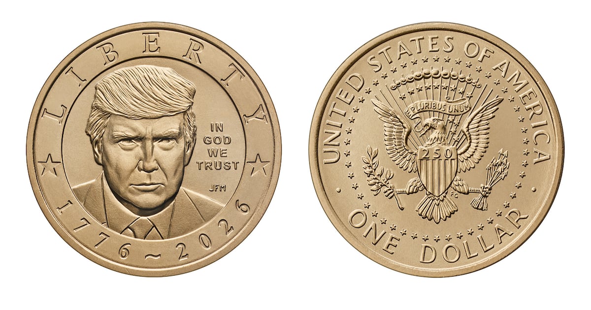 La Casa de Moneda de Estados Unidos inicio la produccion de una nueva moneda de un dolar con la imagen del presidente Donald Trump.
