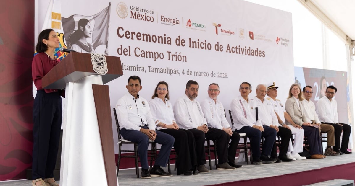 Dan banderazo de inicio a actividades del campo Trion, uno de los proyectos petroleros mas grandes del pais- (Foto: Especial)