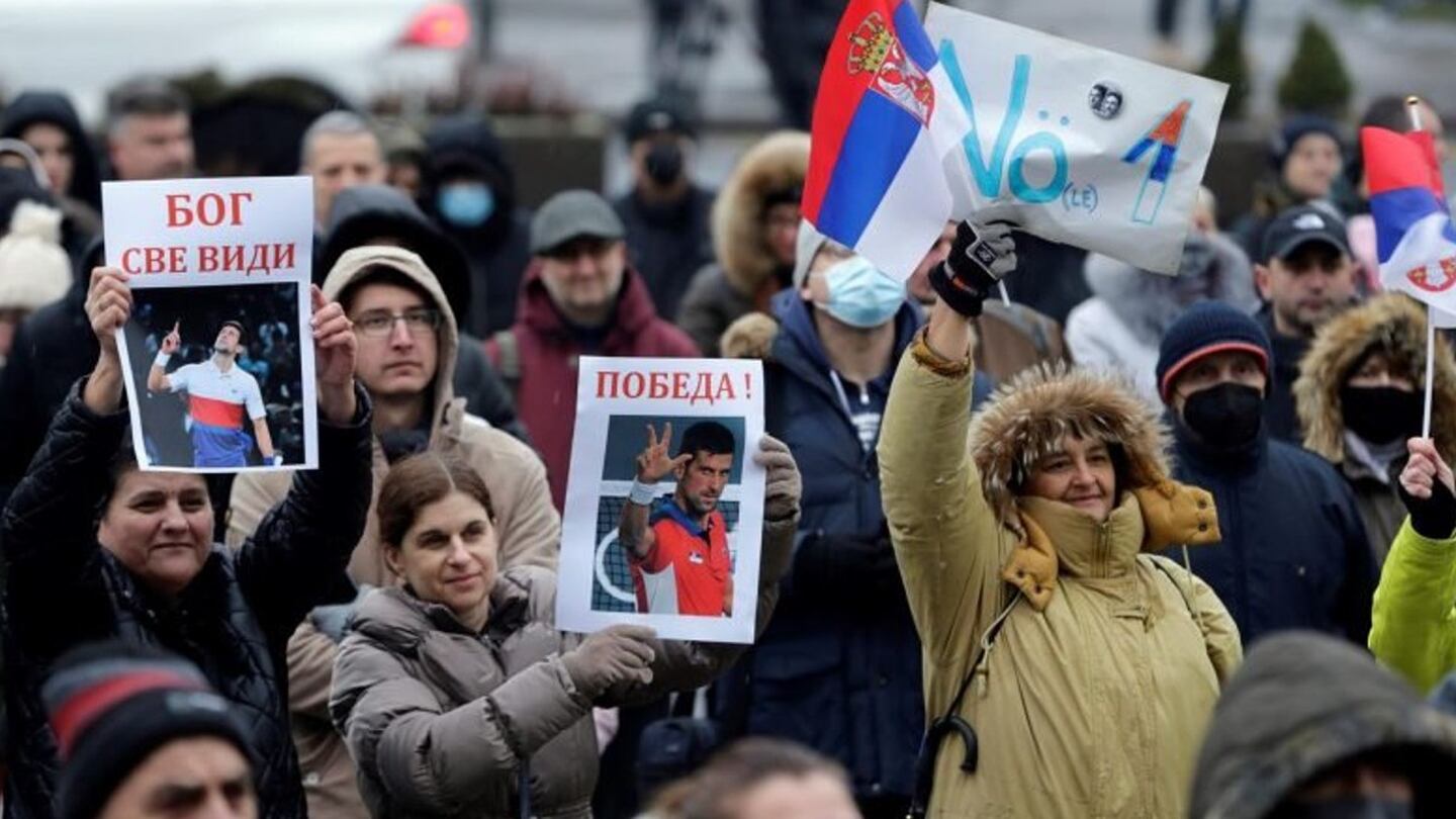 Protesta pro Novak