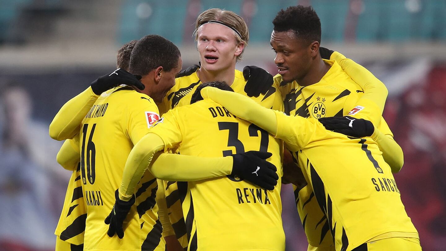 ¡Cuando Haaland anda bien! Dortmund le pega al Leipzig y sigue en la pelea de Bundesliga
