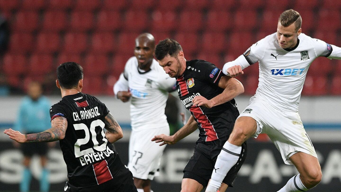 Krasnodar sorprendió al Bayer Leverkusen de Aránguiz y Alario