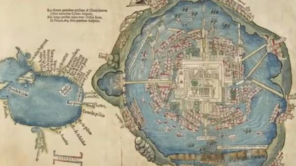 UNAM recibe réplica de mapa más antiguo de la CDMX 