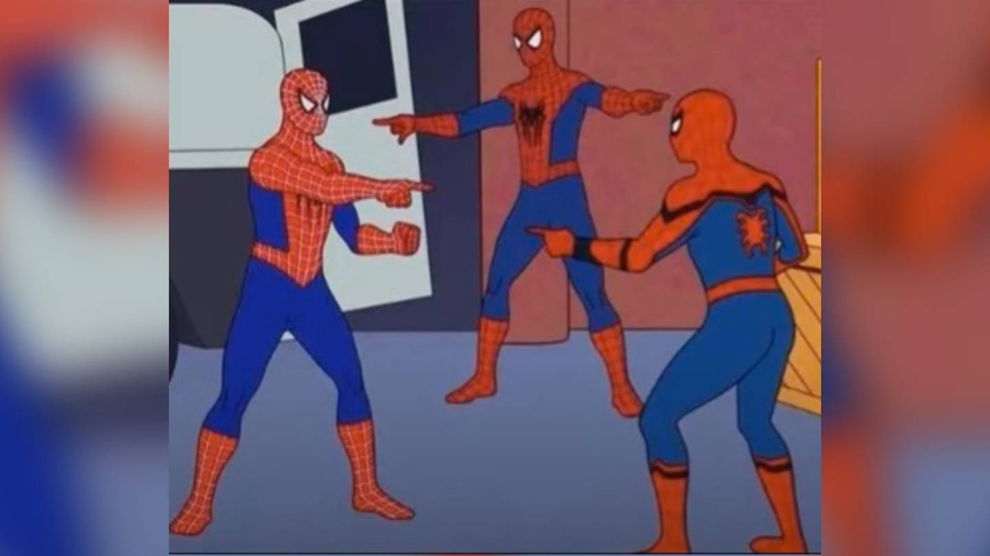 Tom Holland, Tobey Maguire y Andrew Garfield recrearon el clásico meme de Spider-Man