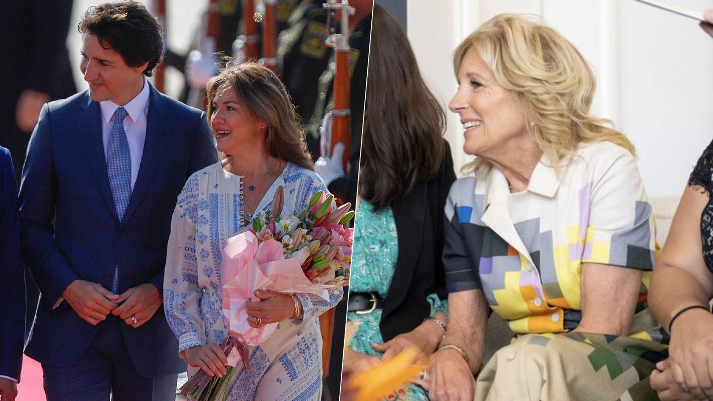 Esto cuestan los vestidos que Jill Biden y Sophie Grégoire llevaron en su  visita a México – El Financiero