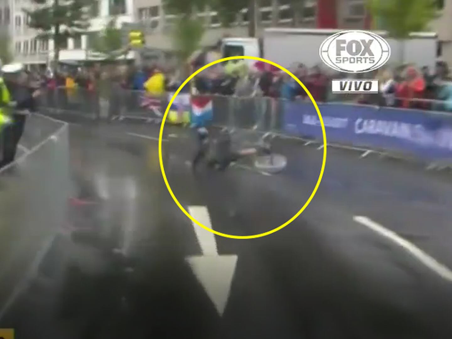 Terrible caída de Alejandro Valverde