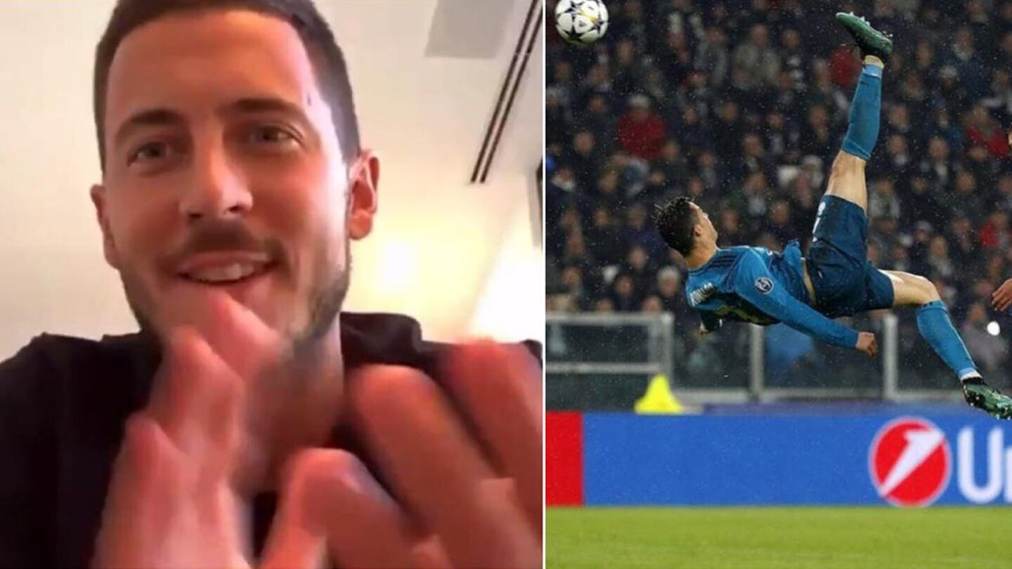 '¡Wow, qué gol!': la chilena de CR7 es el mejor tanto que Hazard ha visto en UEFA Champions League