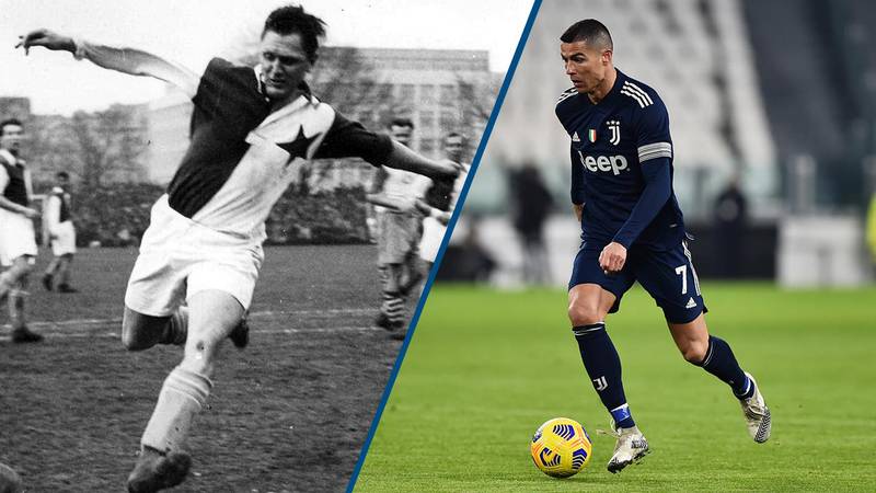 ¡Cristiano Ronaldo alcanzó a Josef Bican como máximo goleador en la historia del futbol profesional!