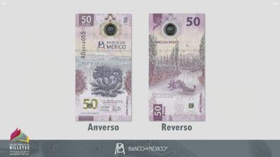 México-Tenochtitlan y el ajolote ‘engalanan’ nuevo billete de 50 pesos
