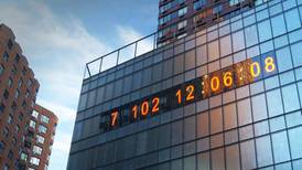 'Tic, tac': Este reloj gigante de Nueva York muestra el tiempo que queda para frenar el cambio climático