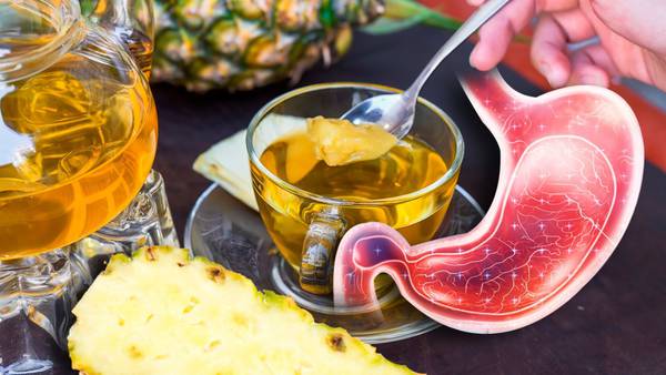 ¿Cuál es el efecto del té de cáscara de piña en el estómago?