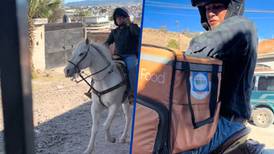 ‘Didi horse’: Repartidor sorprende a clientes por entregar pedidos montado a caballo
