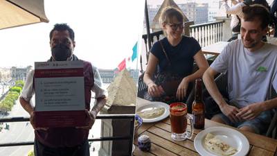 ‘La propina no es obligatoria’: Profeco pone estos letreros en restaurantes con terraza del Zócalo