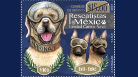 Frida tendrá su timbre postal en honor a perros rescatistas