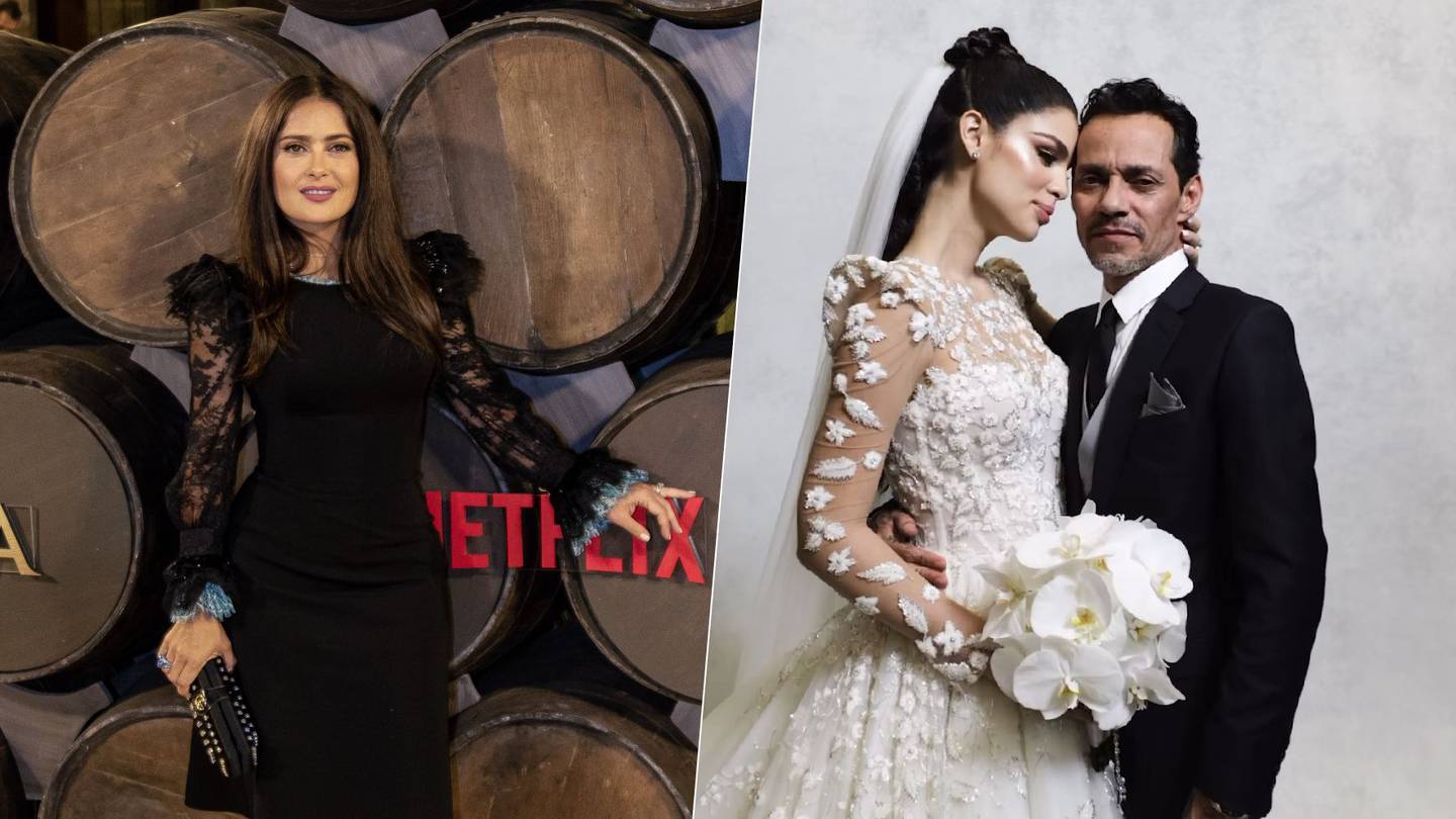 Salma Hayek: Así es el vestido que la actriz lució en la boda de Marc  Anthony y Nadia Ferreira – El Financiero