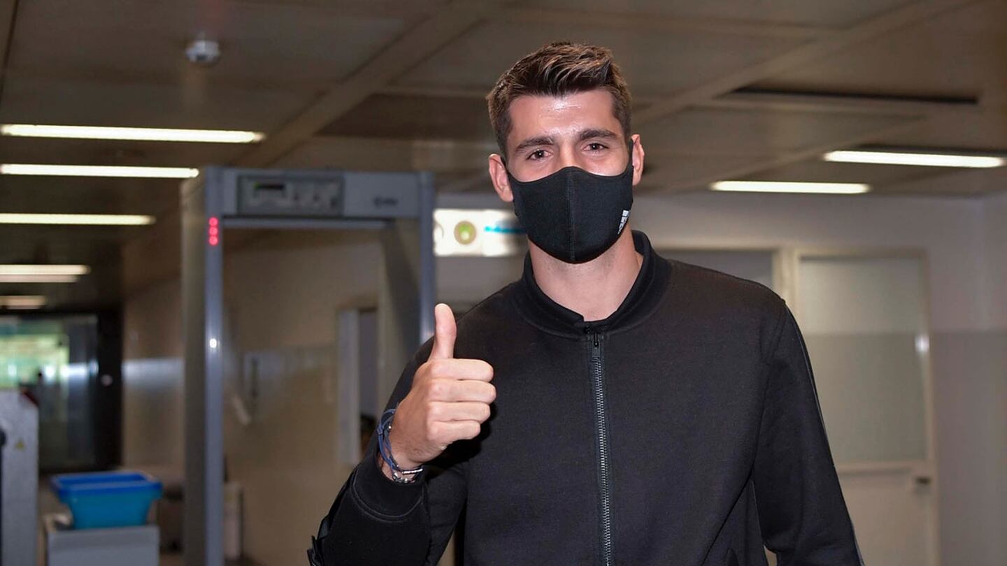 Álvaro Morata ya está en Turín y la Juventus le dio la bienvenida