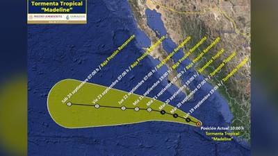 Tormenta tropical ‘Madeline’ causará lluvias intensas en Sinaloa, Nayarit, Jalisco y otros estados