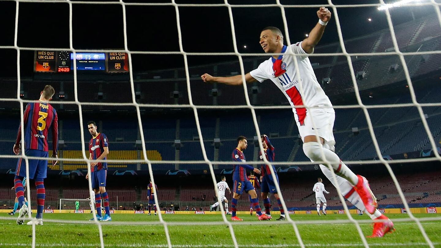 Kylian Mbappé se dio un festín en Camp Nou: PSG goleó al Barcelona