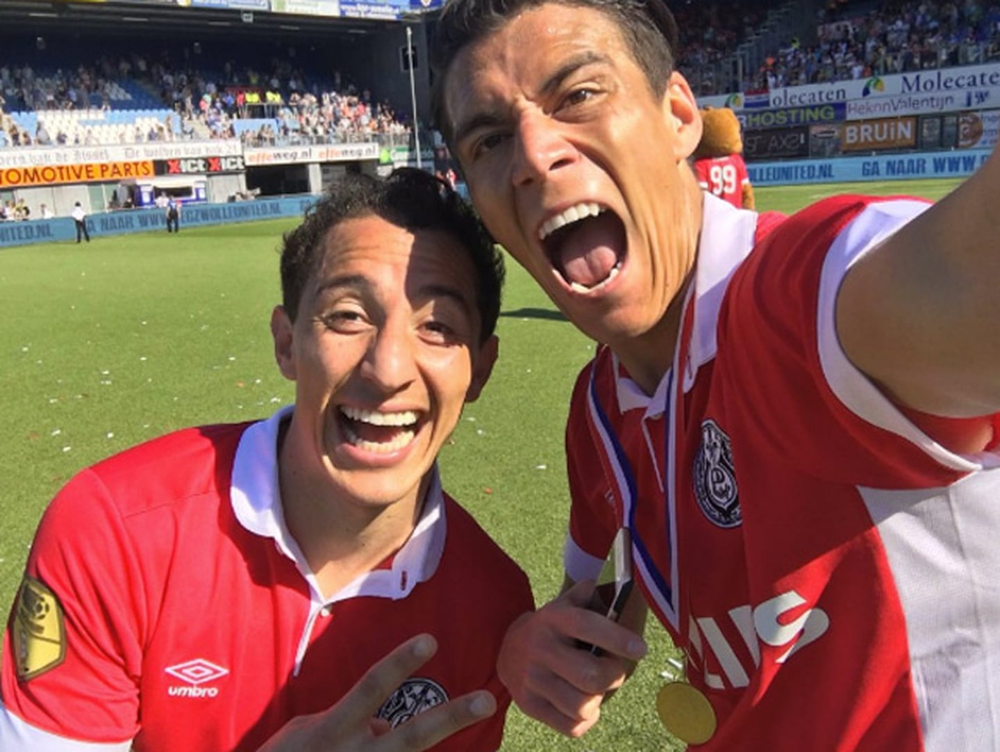 Guardado y Moreno, campeones de Holanda con el PSV