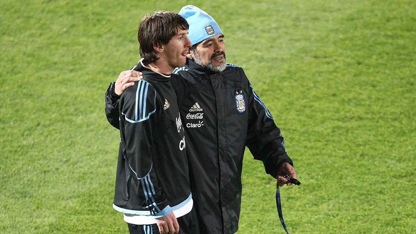 El mensaje de apoyo de Lionel Messi a Diego Maradona