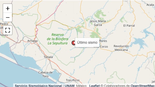 Sismo de magnitud 5.7 sacude Chiapas: Al momento no se reportan afectaciones ni heridos