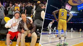 ¿Por 260 mil pesos? Peso Pluma y ‘Chicharito’ disfrutan partido de los Lakers en primera fila