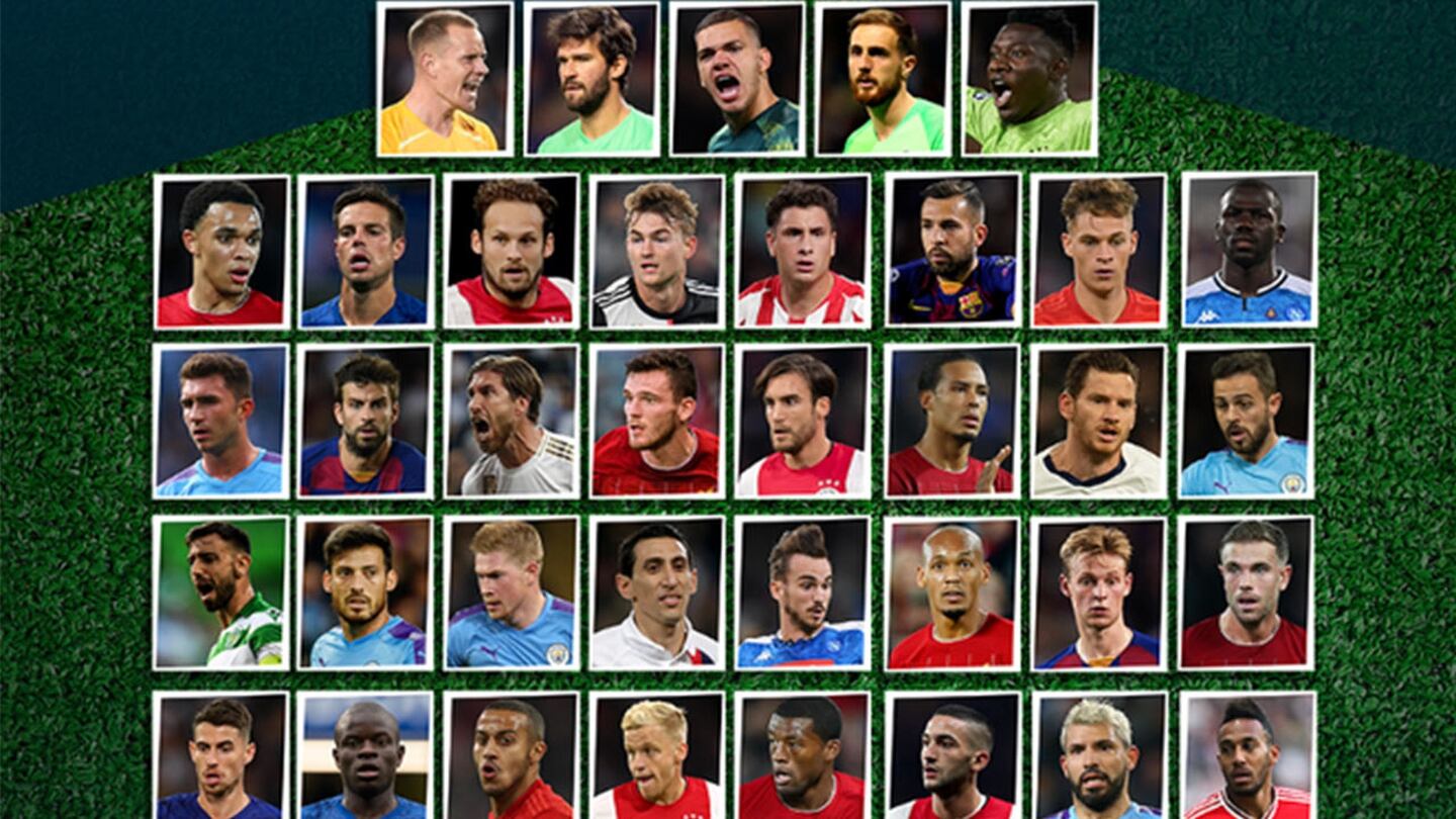 Los nominados para formar parte del Equipo del Año en UEFA