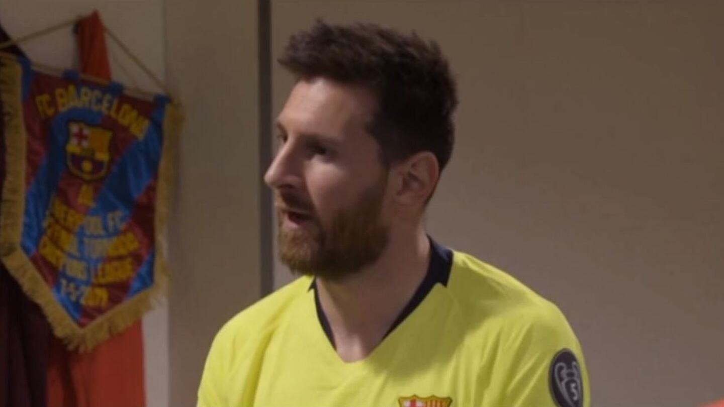 El discurso de Messi en el medio tiempo de la debacle en Anfield