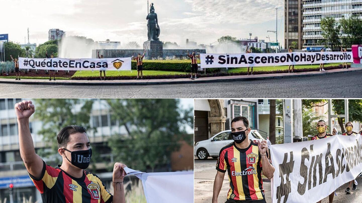 Leones Negro realizó manifestación en La Minerva de Guadalajara