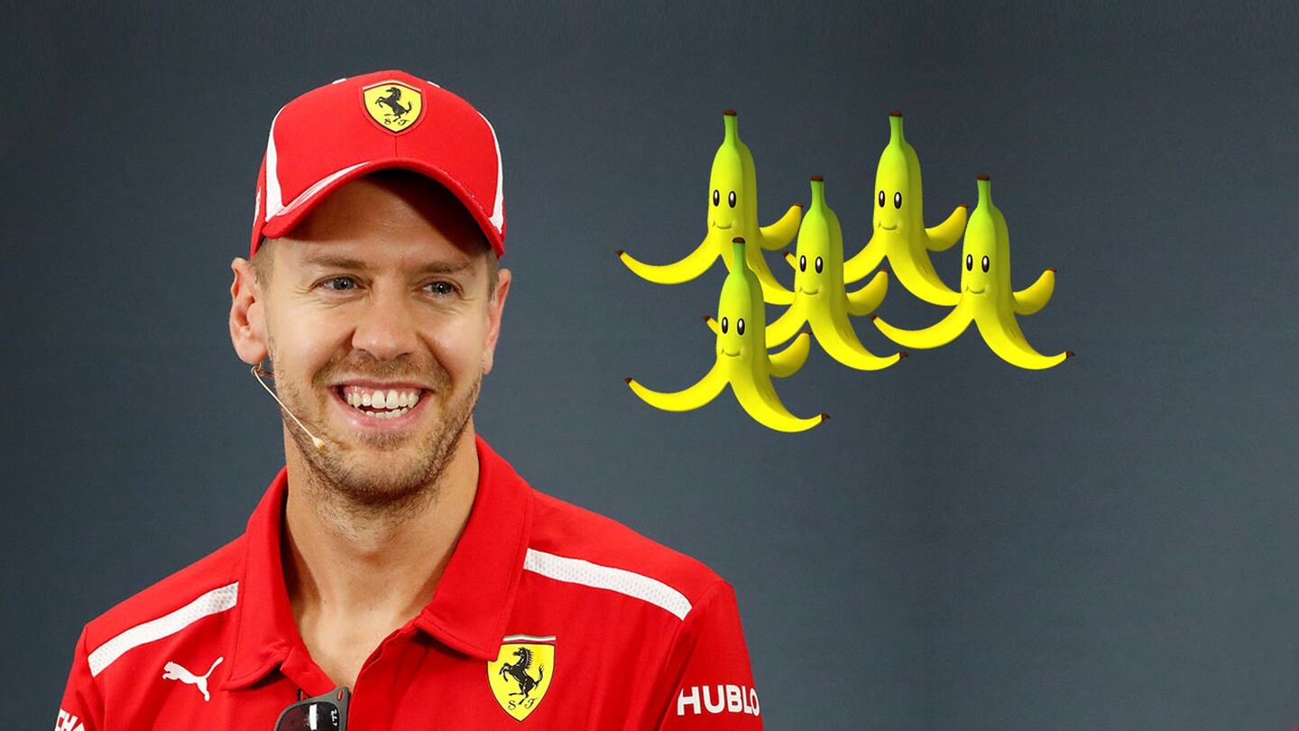 Vettel preferiría usar plátanos de Mario Kart en lugar del 'DRS'