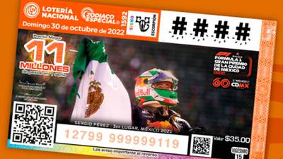 Lotería Nacional lanzará billetes especiales por 60 aniversario de la Fórmula 1 en México