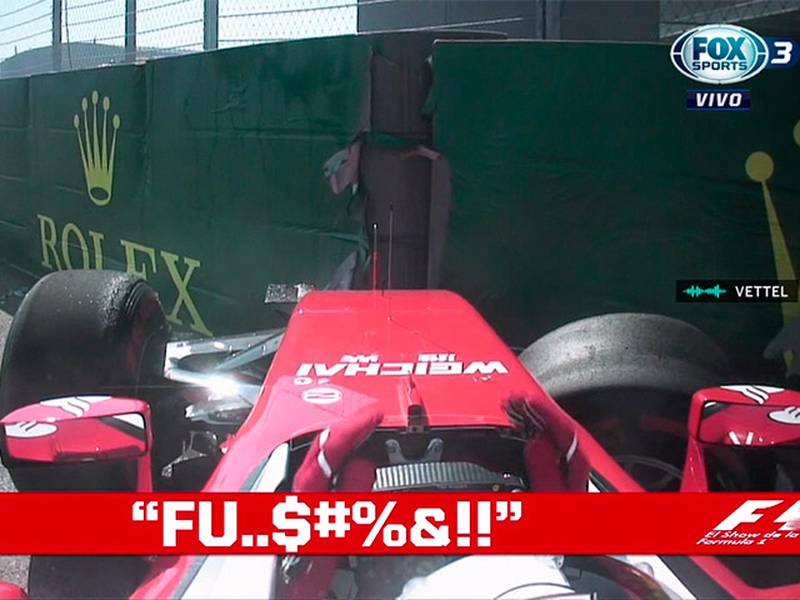 Los insultos de Vettel tras ser chocado