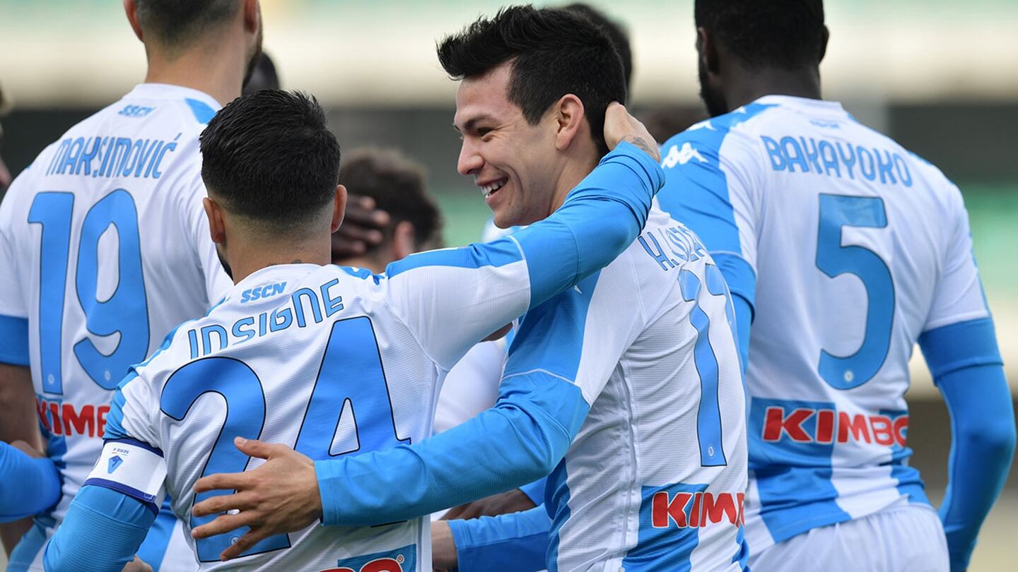 Efímera alegría: Gol de Hirving Lozano a los 9 segundos que no le sirvió al Napoli contra Verona