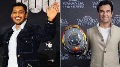 Tenoch Huerta envía mensaje a ‘Checo’ Pérez por su casco de ‘Black Panther: Wakanda Forever’