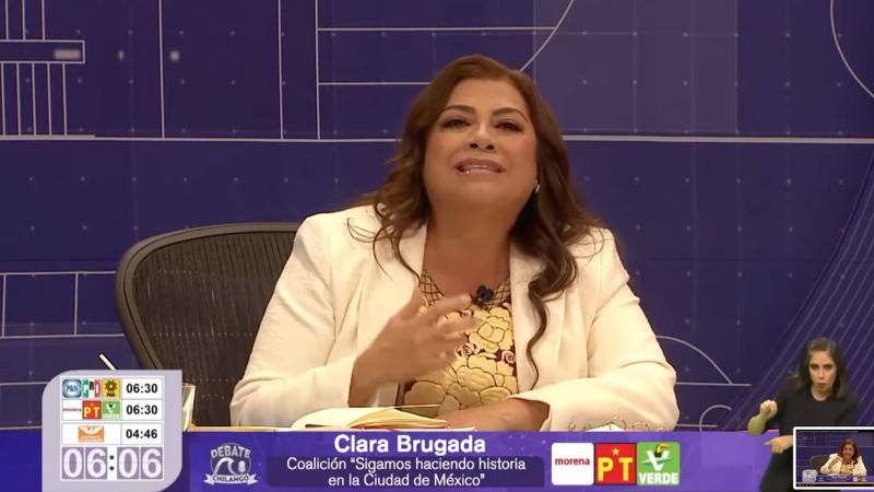 La aspirante a  jefa de Gobierno de la CDMX, Clara Brugada (Foto: Captura de pantalla)