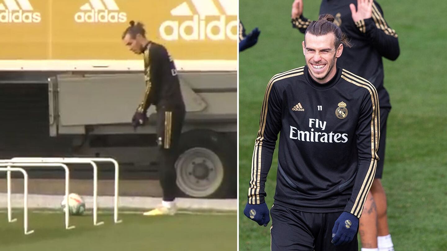 El 'trolleo' de Gareth Bale en el entrenamiento del Real Madrid: ¡Jugando golf!