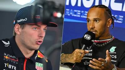 Verstappen responde a Hamilton por comentarios sobre ‘Checo’: ‘Le es difícil perder’