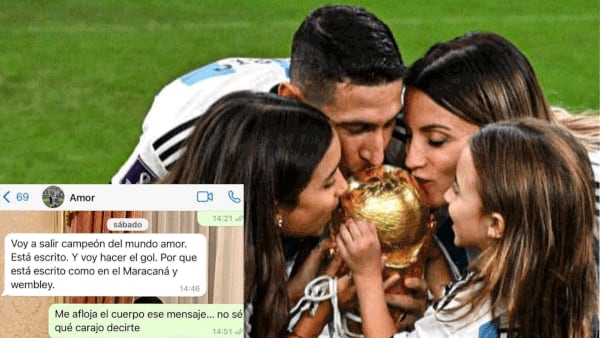 “Mañana seremos campeones”: El emotivo mensaje de Di María a su esposa previo a la Final del Mundial de Qatar