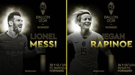 Lionel Messi y Megan Rapinoe ganan el Balón de Oro 2019