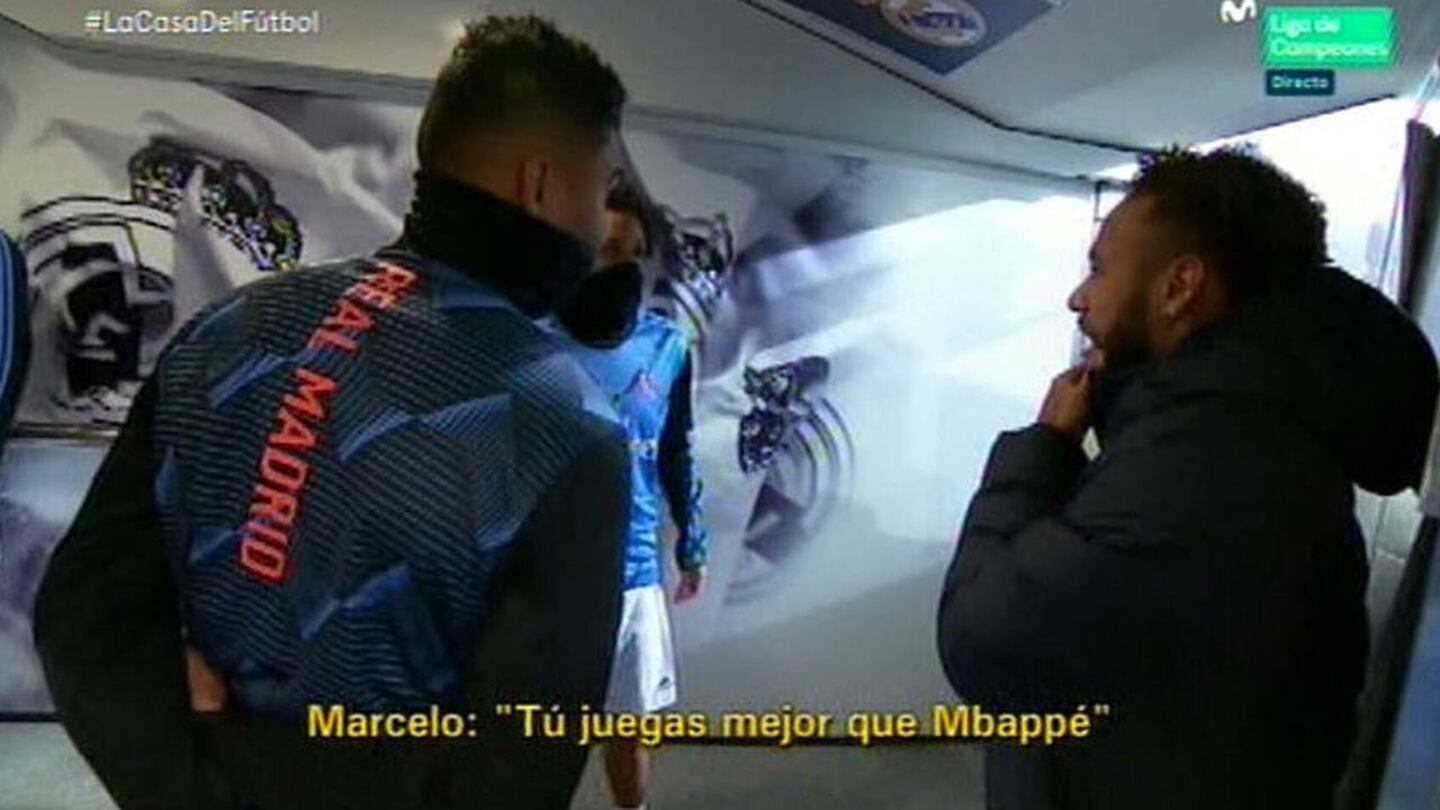 Marcelo a Neymar: 'Tú juegas mejor que Mbappé'
