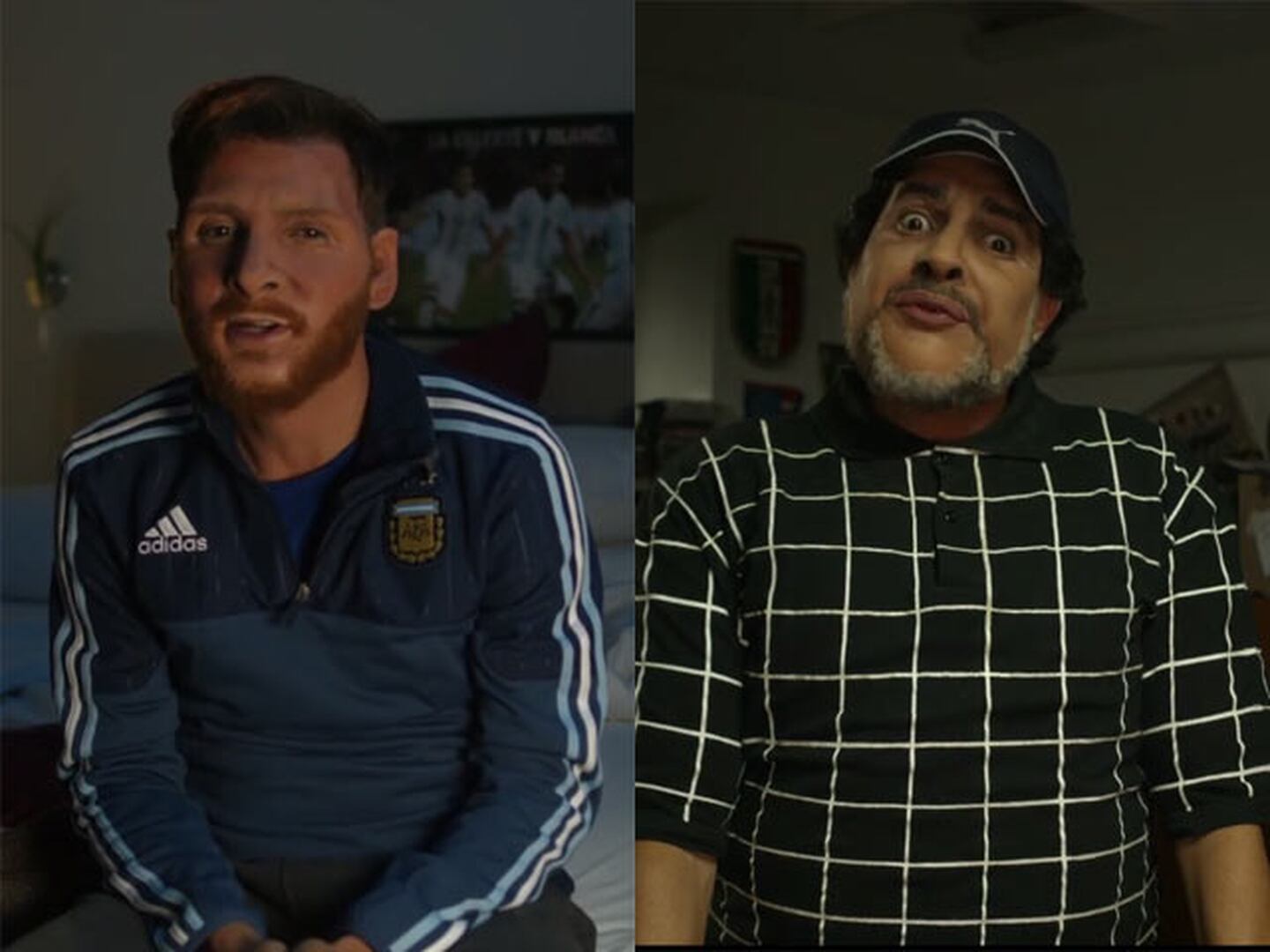 Otra imperdible imitación de Maradona y Messi