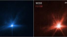 Así captaron el choque de la misión DART los telescopios Hubble y Webb