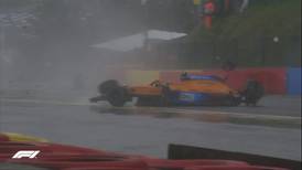 Lando Norris tiene fuerte accidente a bordo de su McLaren rumbo a clasificación a GP de Bélgica