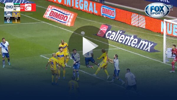 ¡Mister Liguilla abrió la lata! Córdova hizo el 1-0 y Tigres sacó un 2-2 de Puebla | VIDEO
