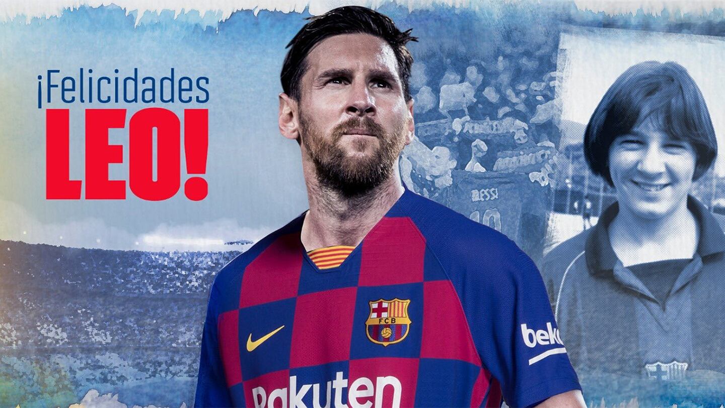 Barcelona saluda a Messi por su cumpleaños y le regala un video con un TOP 5 de golazos