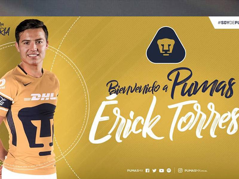 ¡OFICIAL! Erick 'Cubo' Torres es nuevo jugador de Pumas